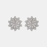 Silver Sunflower Zircon Studs - silvermark